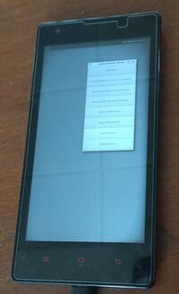 PostmarketOS running on Xiaomi Redmi 1S